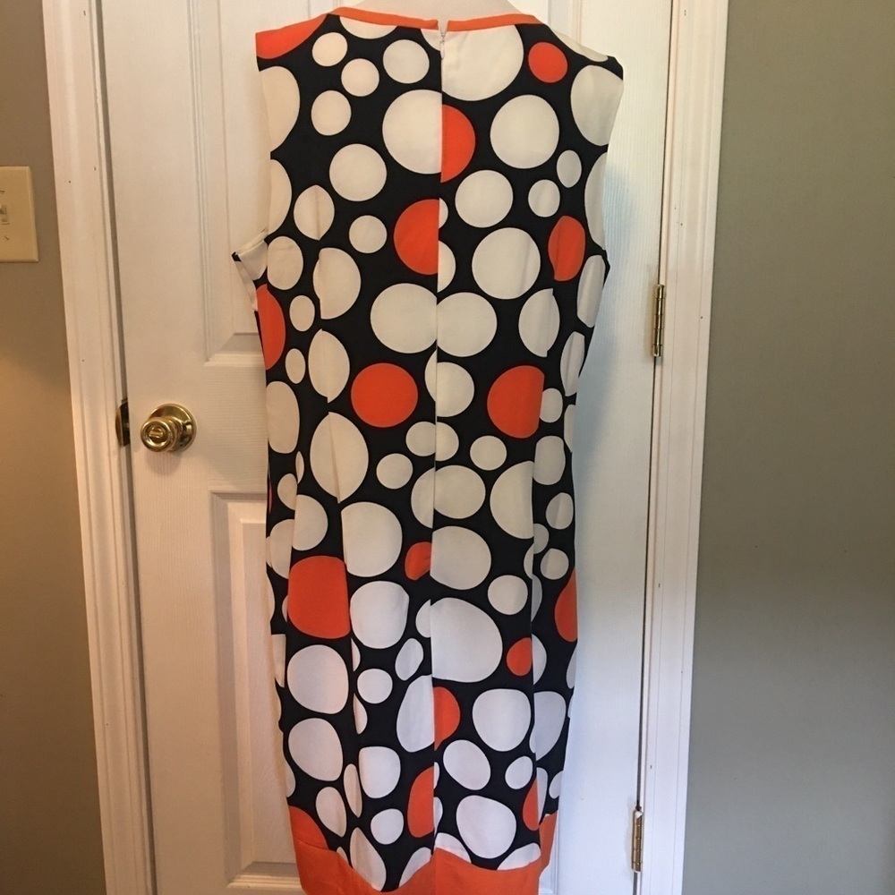 60’S spin-off ILE shift dress sz 16. Large polka dot. Sleeveless. Boho, office. - Picture 6 of 10